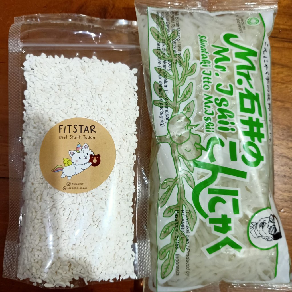 

Paket Beras Shirataki 100gram dan Mie shirataki Basah Label Hijau (WSG)