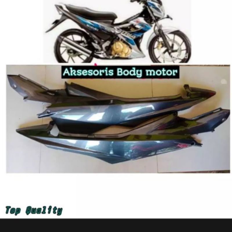 Cover Body Kiri Kanan Satria Fu Facelift New Warna Abu-Abu