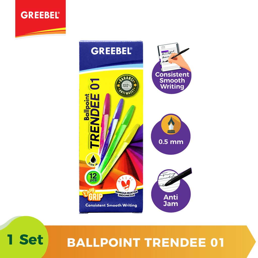 

Greebel Ballpen Trendee 01 ( 1 Pack – 12 Pcs )