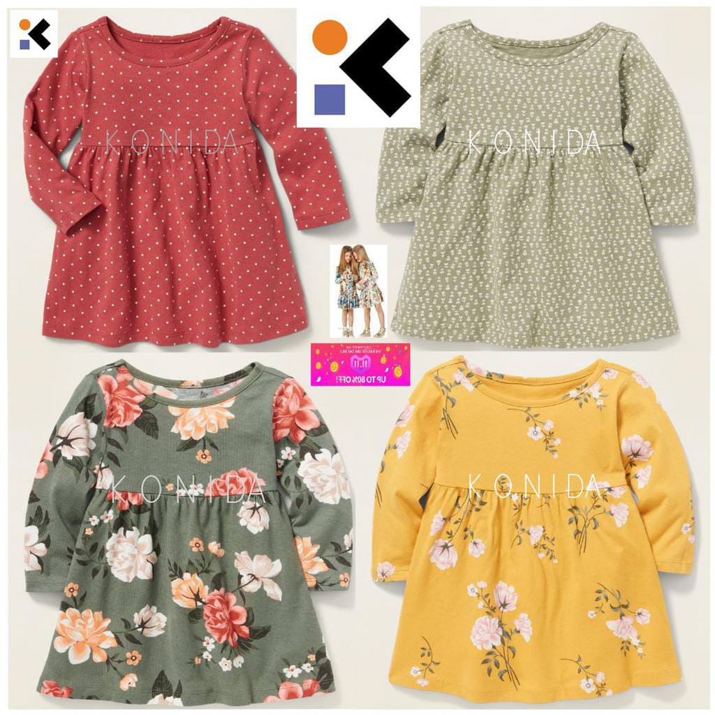 Dress Bayi Perempuan / Baju Bayi Cewek / Pakaian Bayi Perempuan Lucu / Baju anak Atasan / Dress Anak