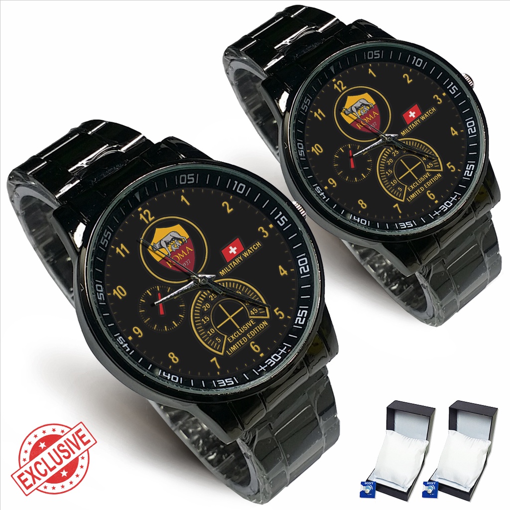 Jam Tangan Rantai Couple AS ROMA (Mantul)