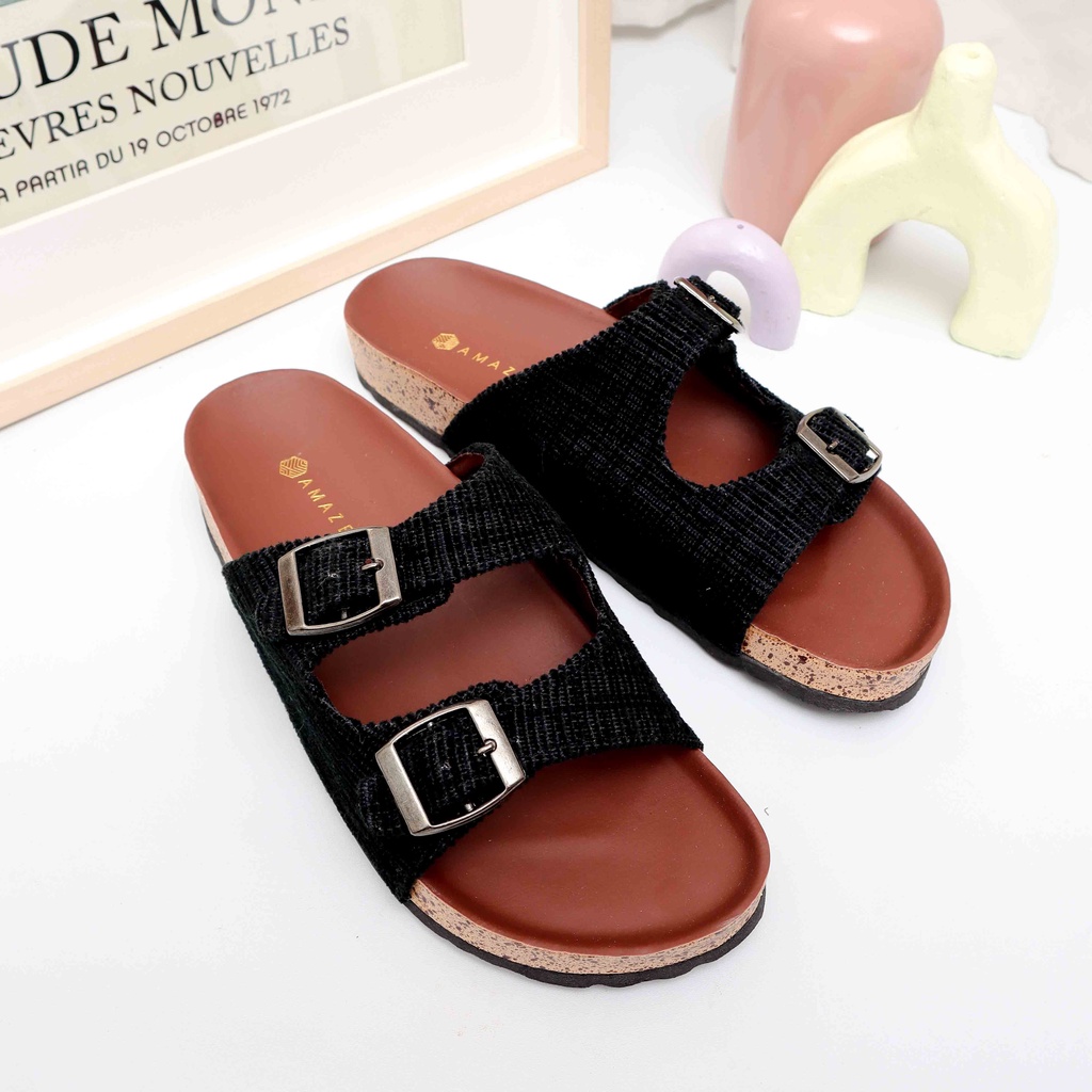 Amazeus CEECEE Sandal Tali Wanita Santai Birken Footbed-1
