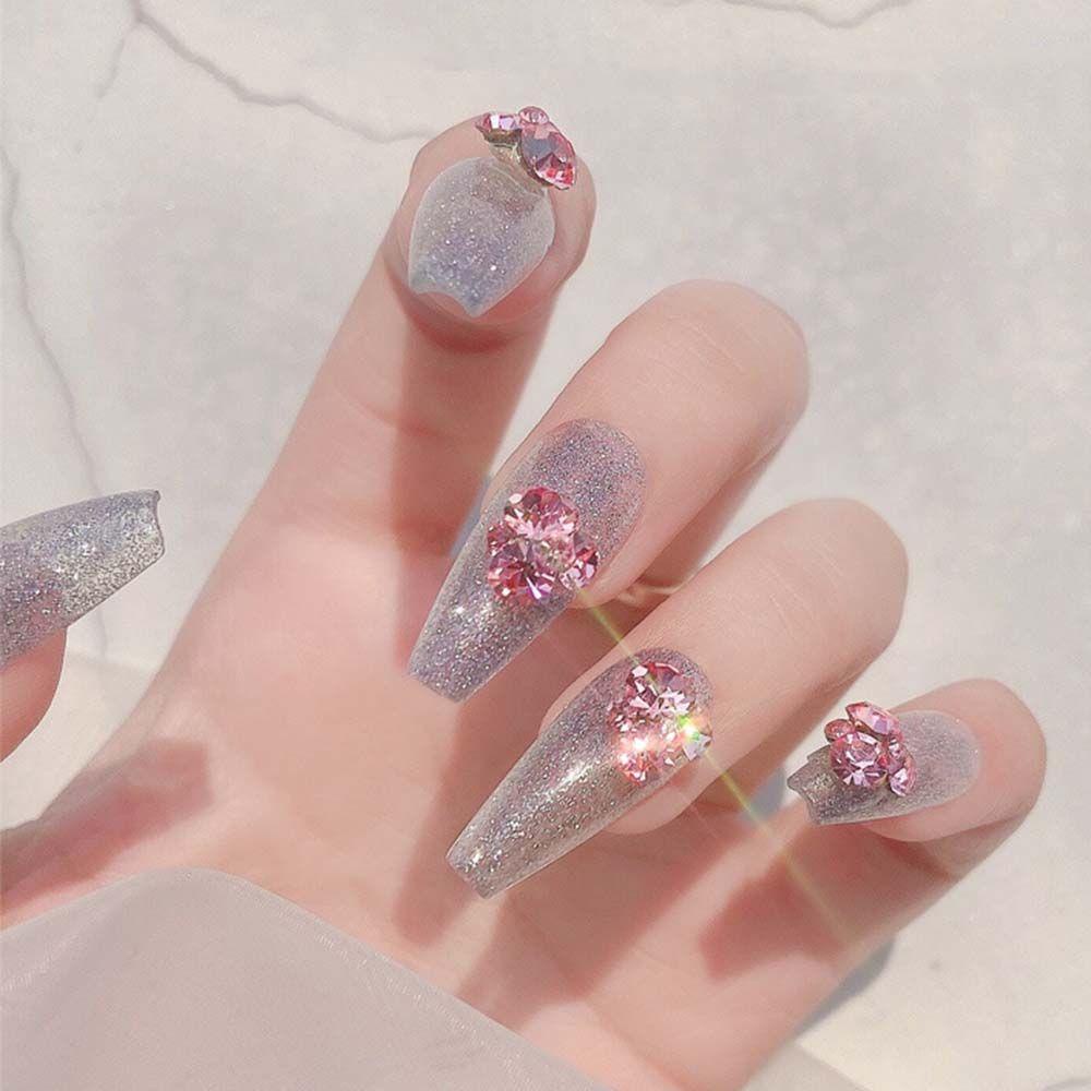 Needway Nail Art Berlian Imitasi Trendi Gaya Jepang Shiny Nail Rhinestone Ceko Tumpuk Bor2022Tahun Baru Alloy DIY Nail Art Dekorasi