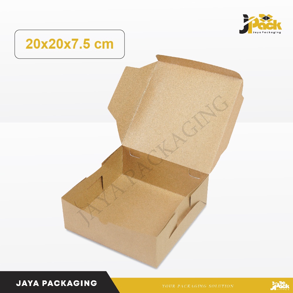 

Paper Kraft Box 20x20x7,5 cm Paperkraft/lunchbox/boxmakanan/hampers/custom