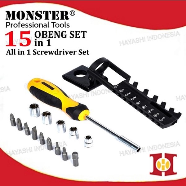 Obeng Kunci Sock Socket Soket Min Plus TORX Set 15 In 1 Tool Taiwan