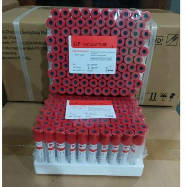 Tabung darah clot activator 3ml vacuntainer tabung clot activator 3ml tabung sample darah clot activator