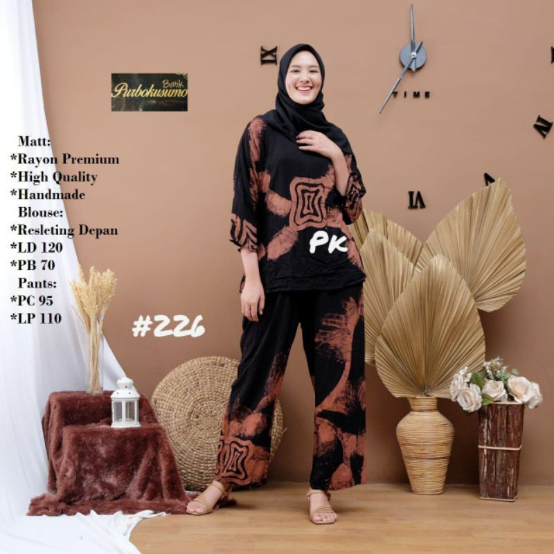 CP Rayon Premium/CP Sibori/Setelan Rayon/One Set/Batik Purbokusumo