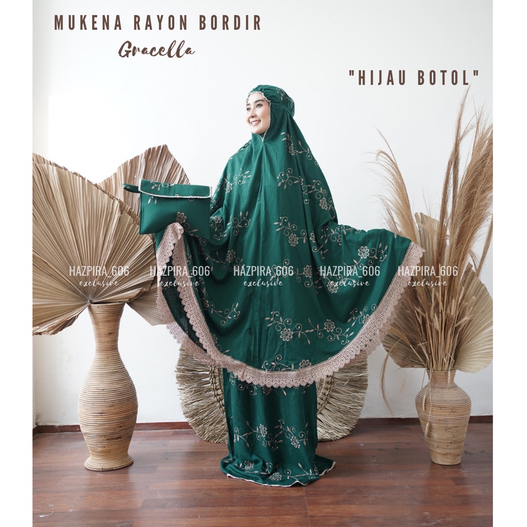 Mukena Dewasa Rayon Gracella Bordir Jumbo