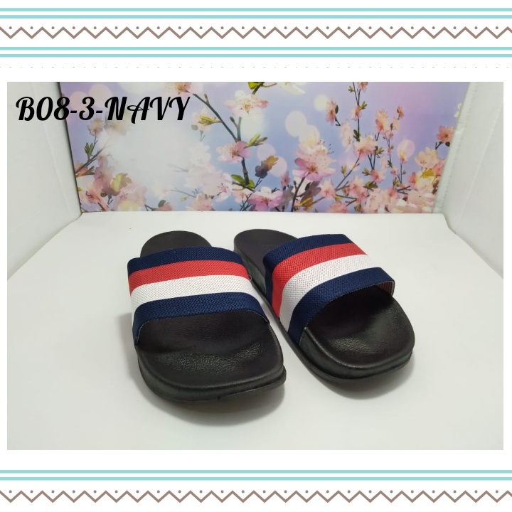 sandal slop pria - sandal turki import original - sandal pria lebaran kasual B08 2-3 UK 40-44