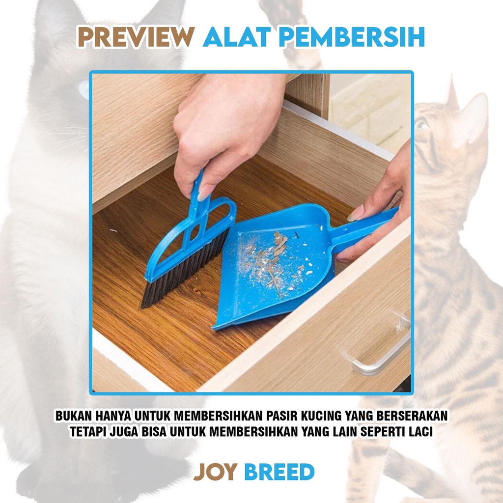 ALAT PEMBERSIH PASIR DAN KOTORAN KUCING SAPU KECIL 1 SET MINI DUSTPAN