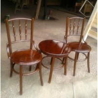 kursi teras motif bambu kayu jati