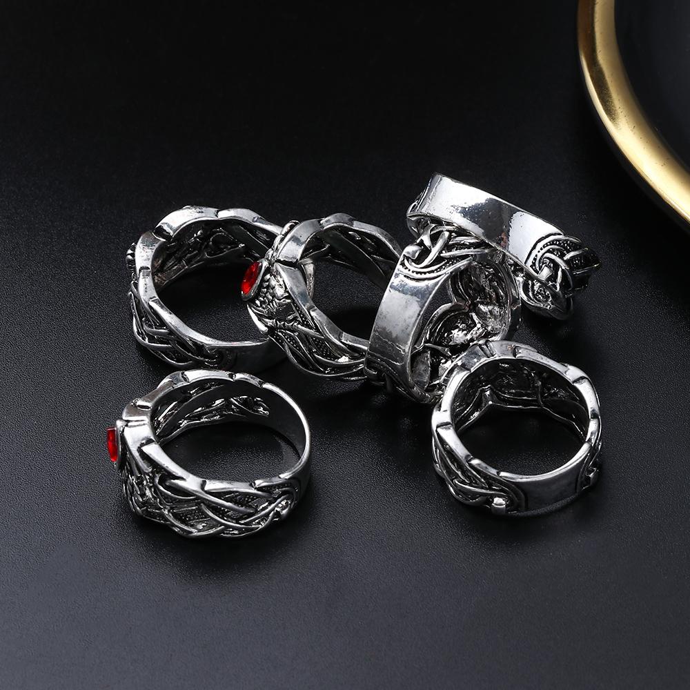 Lily Mens Rings Logam Baru Hip Hop Perak