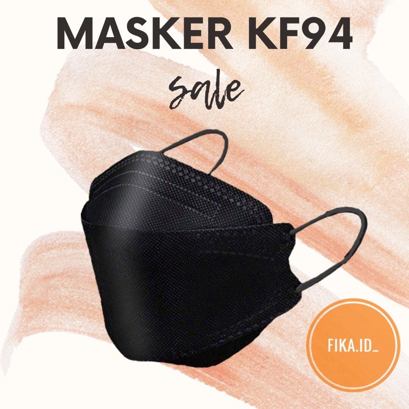 MASKER KF94 KOREA KPOP PER 1 PCS MASKER MEDIS KF 94 SATUAN EVO COMPLEX MASK 4 PLY HITAM.