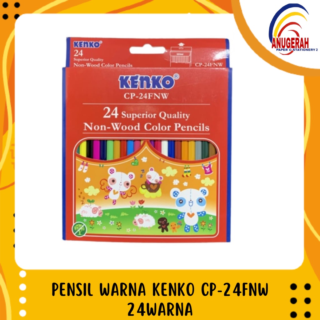 

PENSIL WARNA KENKO CP-24F NON WOOD 24 WARNA (PCS)