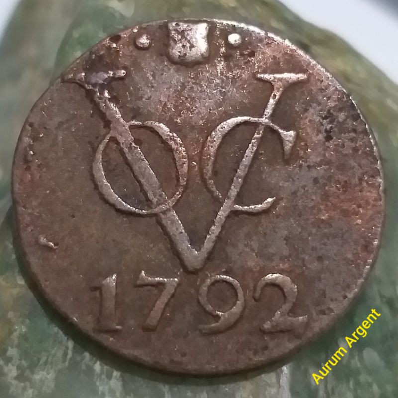 SVOC.24-- 1 PC KOIN TEMBAGA KUNO ASLI DOIT VOC TH 1792. --- COPPER COIN ---