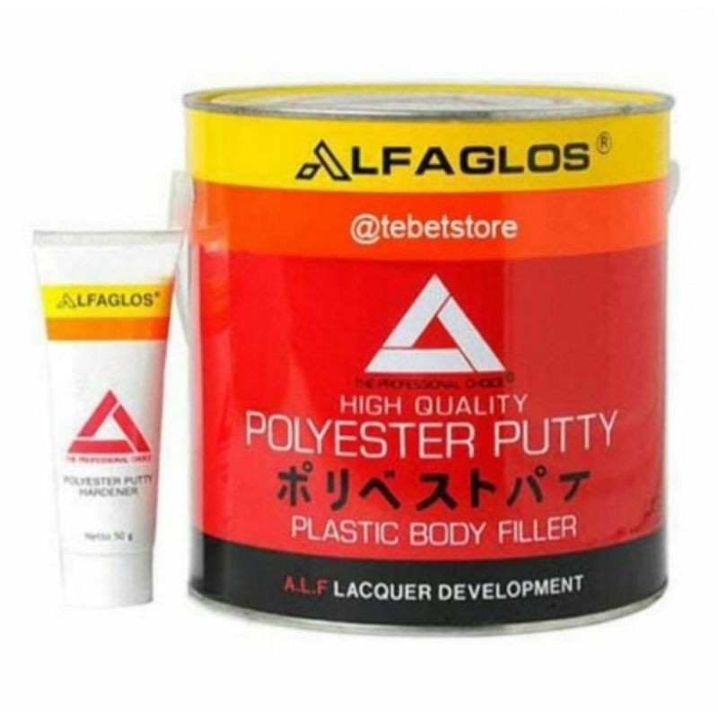 Dempul alfaglos galon 3 kg set. dempul mobil. dempul besi