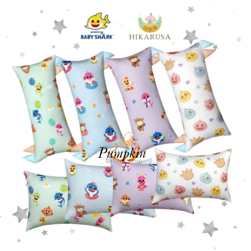 Hikarusa X Baby Shark Bantal &amp; Guling - Hikaru Cuddle Pillow Buddy Tencel Motif Baby Shark  Size S M L