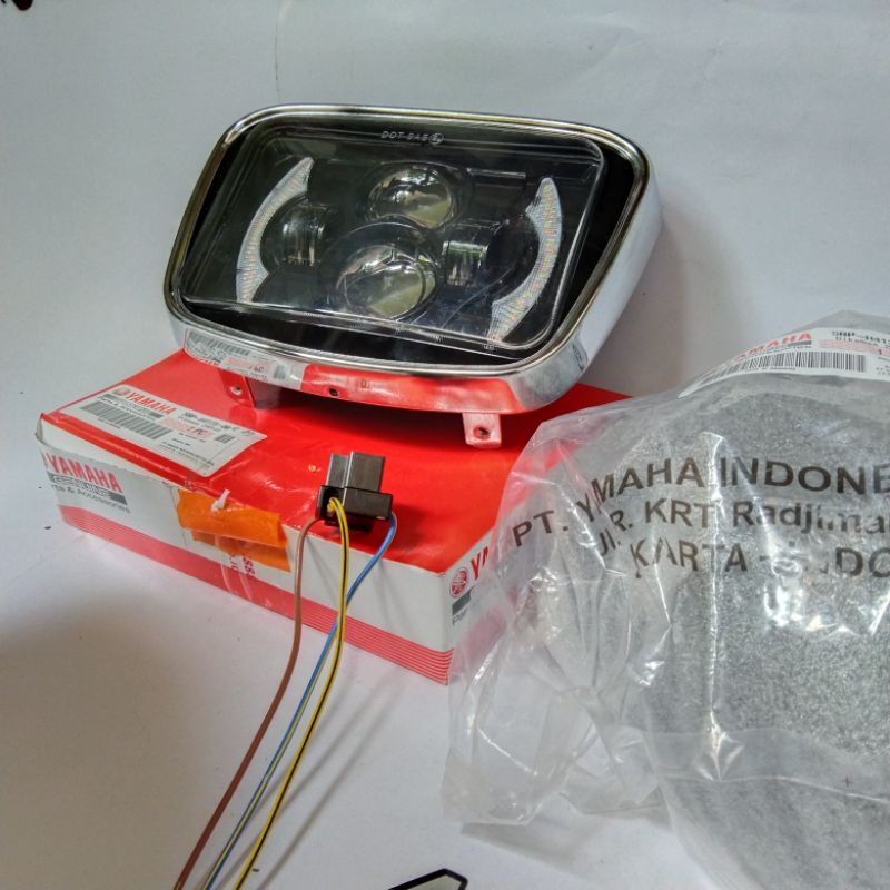 Lampu depan Daymaker Oval Rx King || Batok+Ring Original Yamaha Free Socket H4/HS1-6