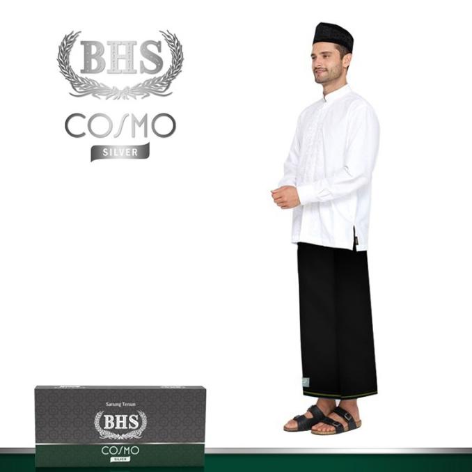 Sarung BHS Cosmo Silver Hitam Polos