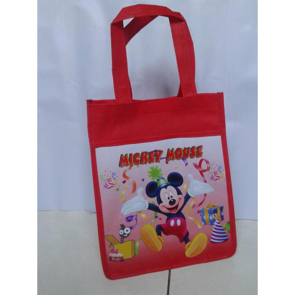 

Tas Ultah Tempat Jajan Snack Kado Sovenir Ulang Tahun Printing Full Color Kartun Minnie Mouse