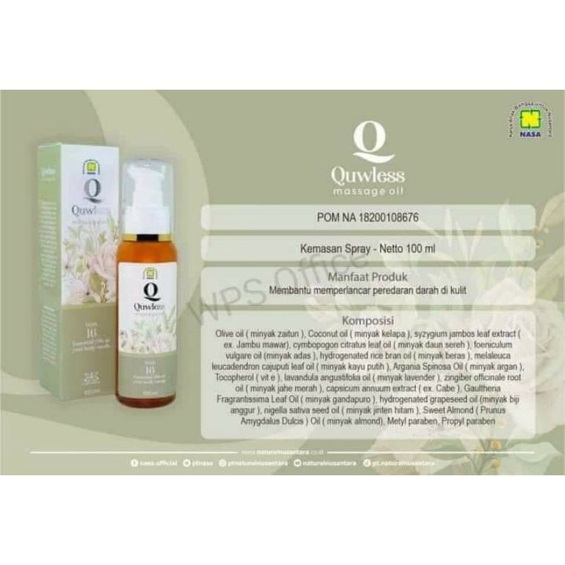 QUWLESS MASSAGE OIL