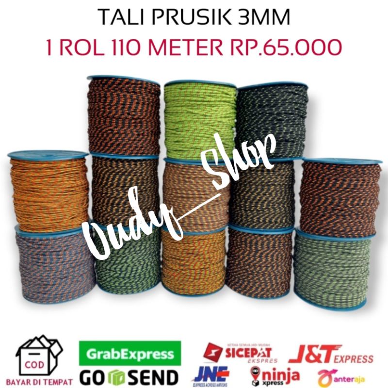 Tali Prusik Gelang Gunung Diameter 3 mm Dijual Per Roll