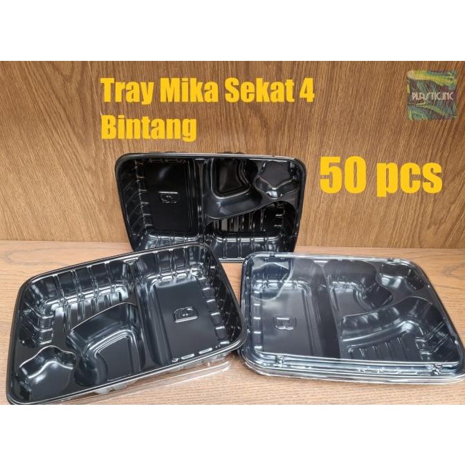 Mika Bento 4 Sekat/Tray Sekat 4 Bintang /Tray Sekat 4 Bintang TEBAL