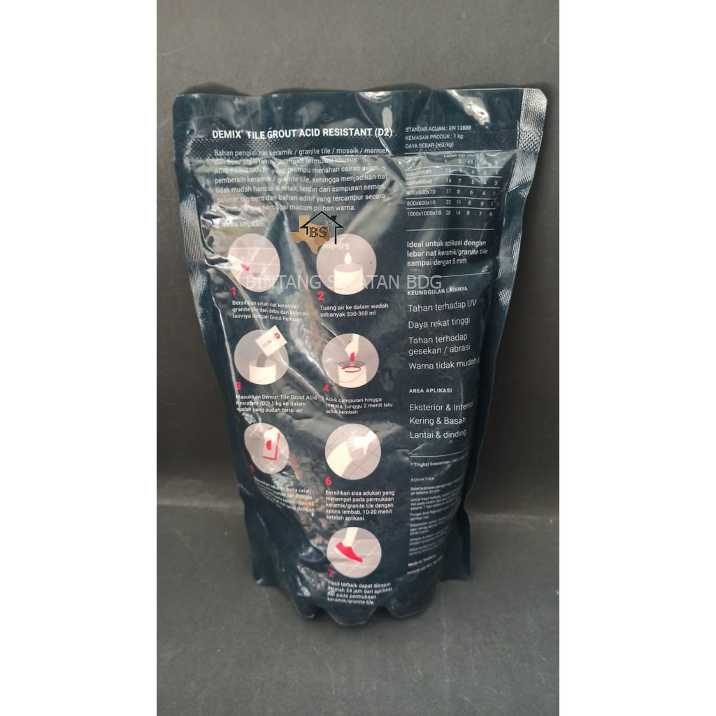 DEMIX D2 TILE GROUT ACID RESISTANT SEMEN PENGISI NAT KERAMIK