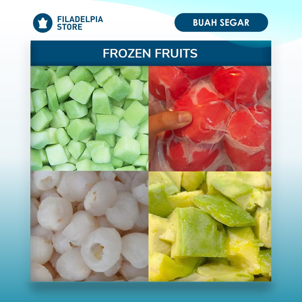 Frozen Buah Beku 500gr Melon Kiwi Leci Sirsak Diskon Bandung