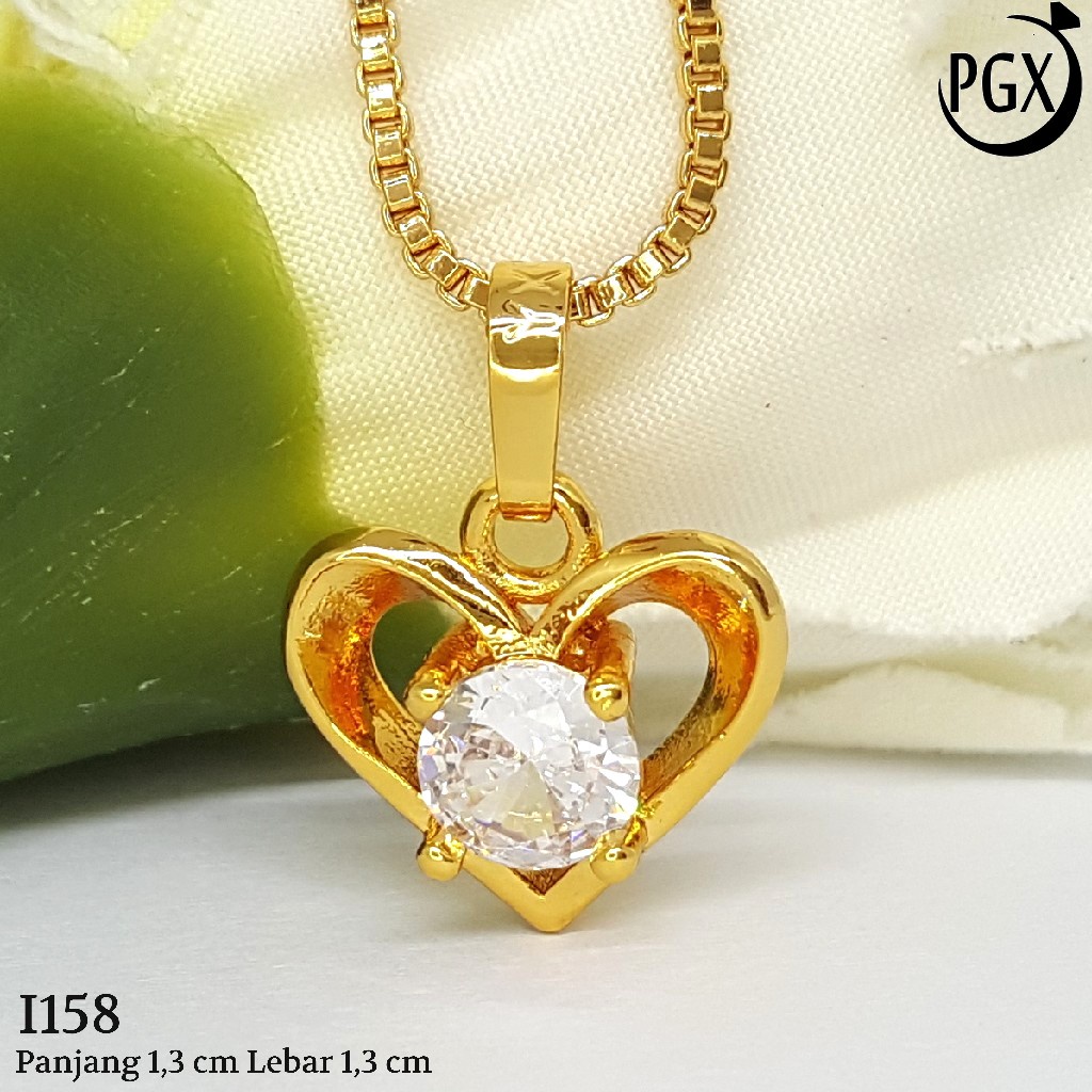 PGX Liontin Kalung Xuping Wanita Perhiasan Lapis Emas Aksesoris Fashion - I158