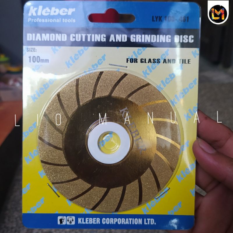 gerinda 4 INCH potong dan bepel kaca gerinda potong kaca 4 INCH KLEBER TURBO