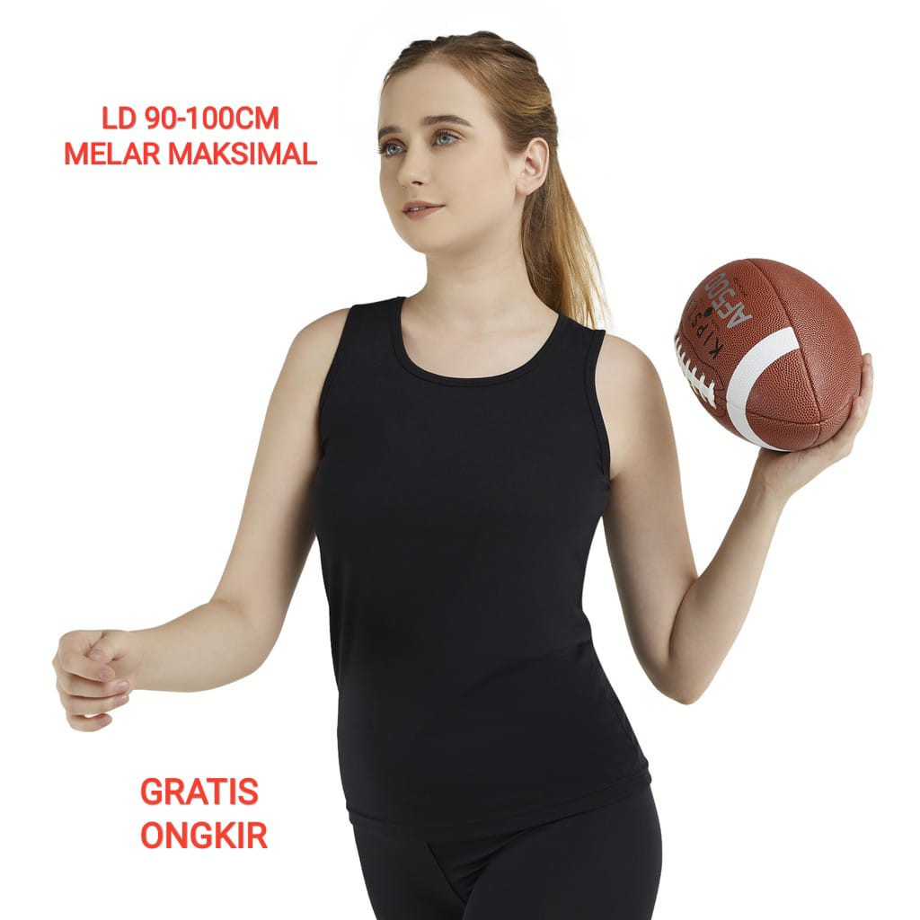 Singlet Tanktop Hitam Putih Polos Wanita Korea