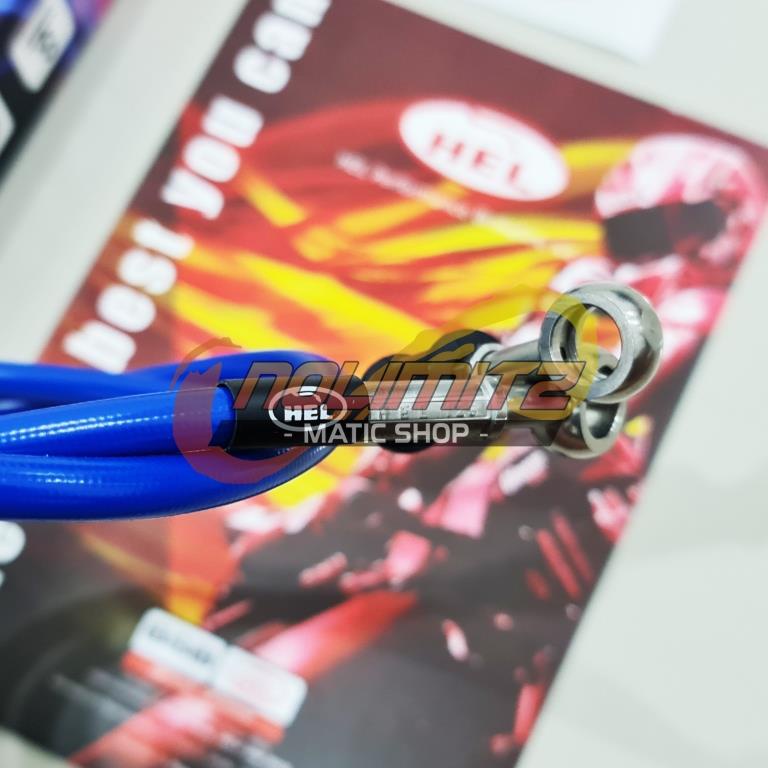 Selang Rem Brake Line HEL Infinit Biru 95cm Aerox 155 Vario Lexi Beat