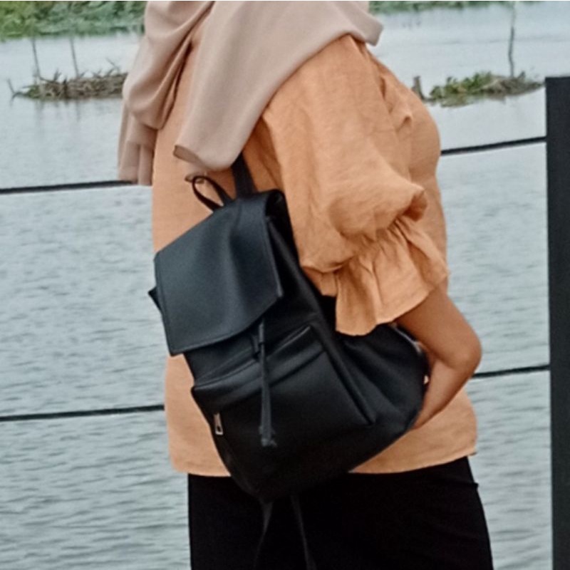 Tas Ransel Wanita Tas Punggung Gendong Backpack kulit sintetis Tu7uh Store