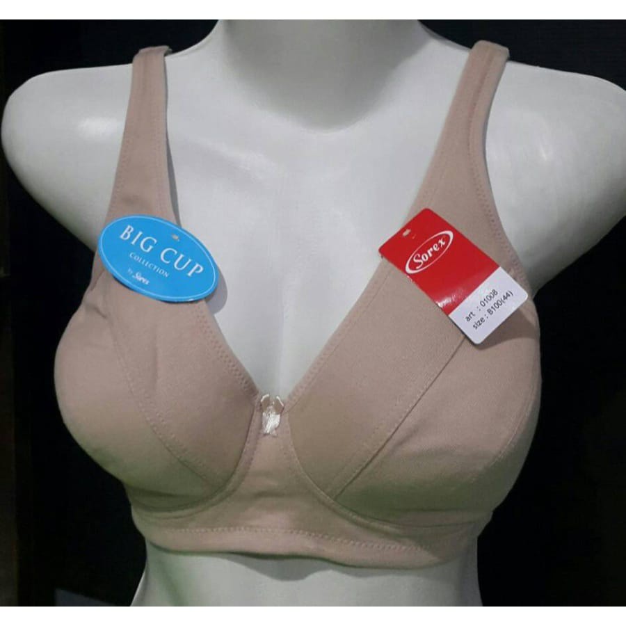 BRA BIG CUP SOREX 01008 | BH JUMBO SIZE 36 - 44 TANPA KAWAT BUSA TIPIS