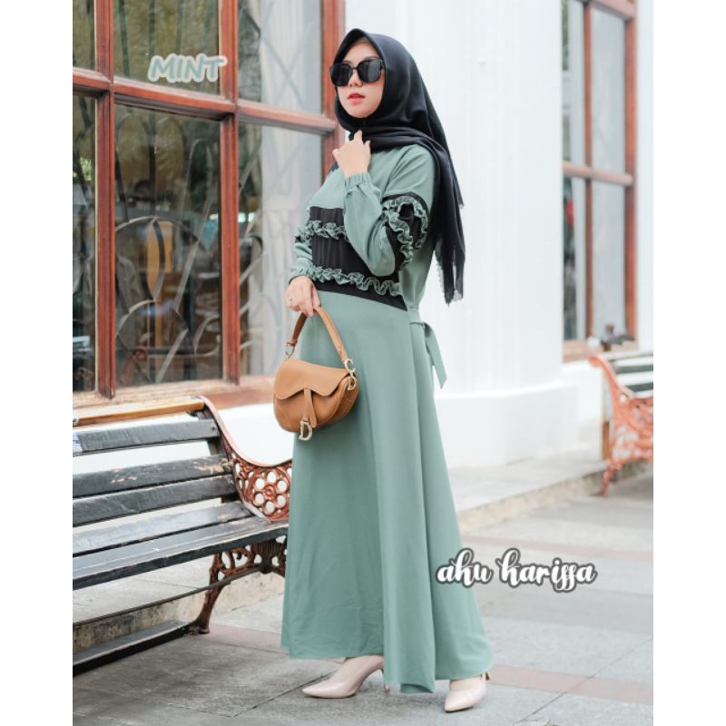 (DESTIRA DRESS By Aku Karissa Ori//Ity Crepe/Dress termurah