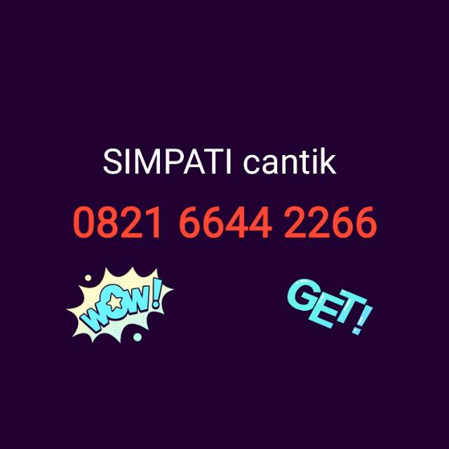 Kartu perdana Simpati cantik (Sakti)