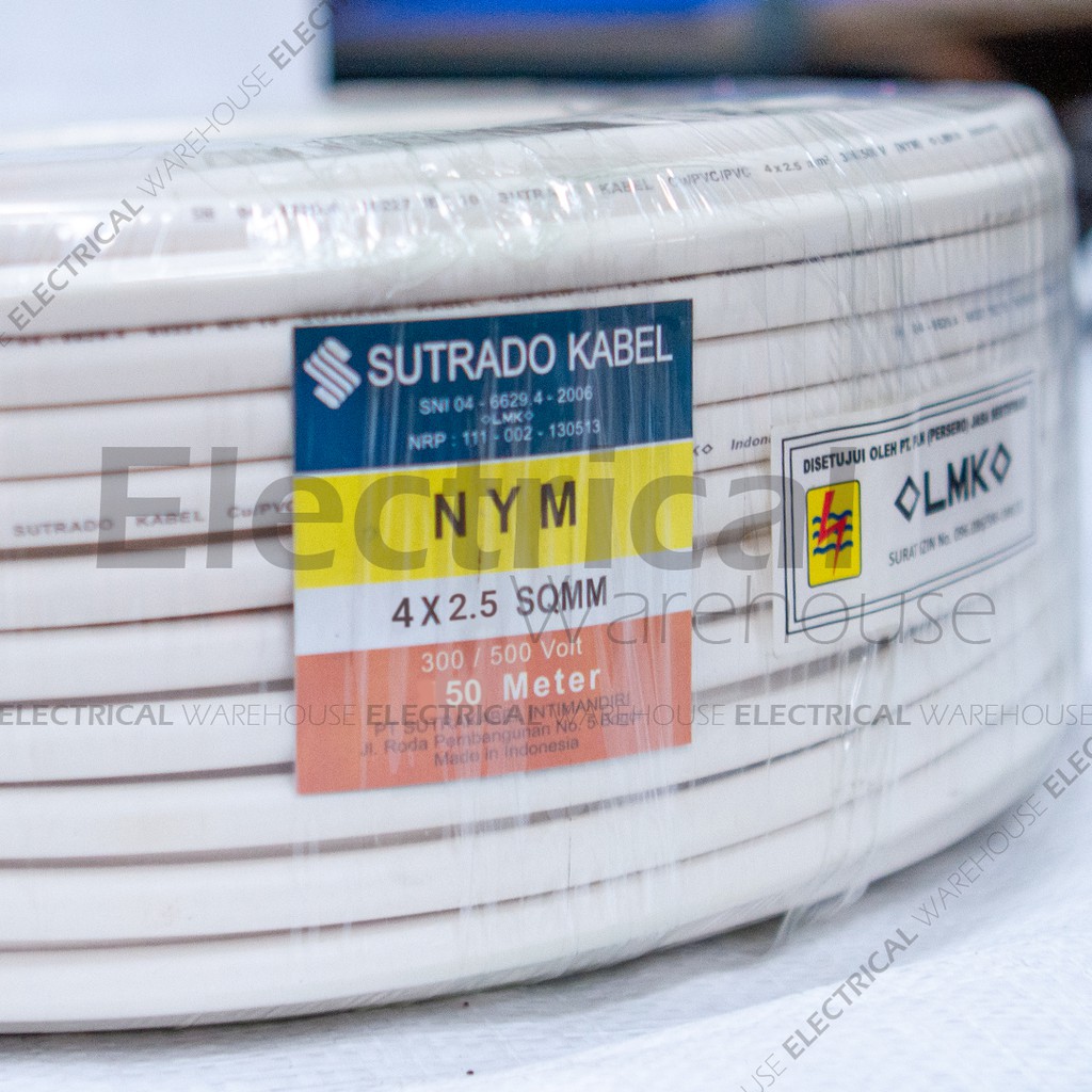 Kabel Listrik NYM 4x2.5mm2 SUTRADO Meteran ( 4x2.5mm 4x2.5 4 x 2.5mm 4x2.5 4x2,5 )