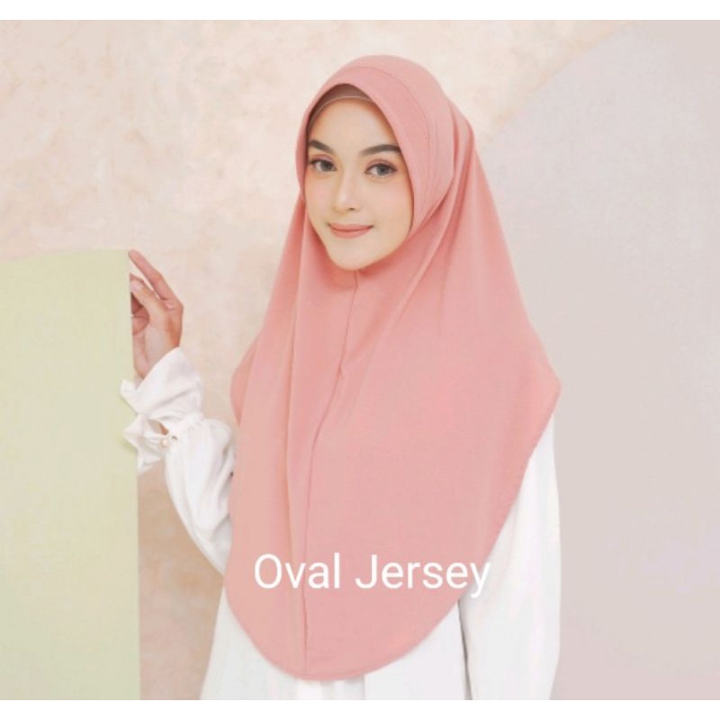 Hijab Bergo Hamidah Pinguin Jersey Jilbab Oval Instan Sport