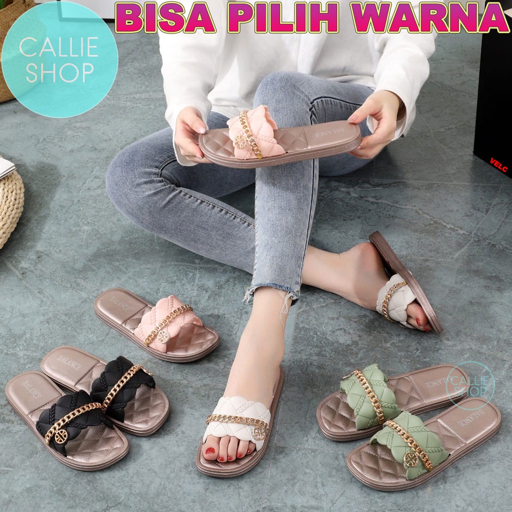 Sandal Wanita Jelly Dengan Asesoris Rantai Balance 2302-1 TBGPLUS