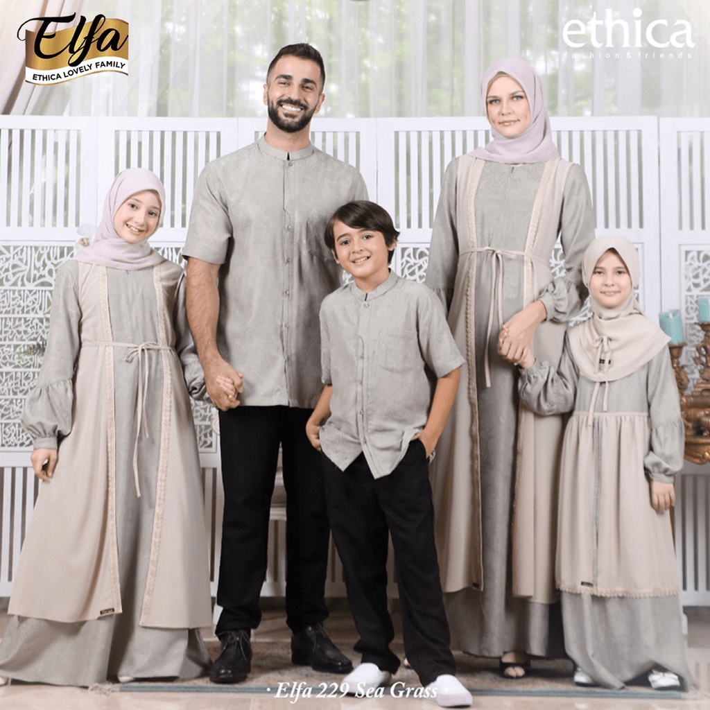 Elfa 229 Sea Grass Sarimbit Ethica Gamis Koko Kagumi 234 107 Kahfi 194 144 Anak Kids Dewasa