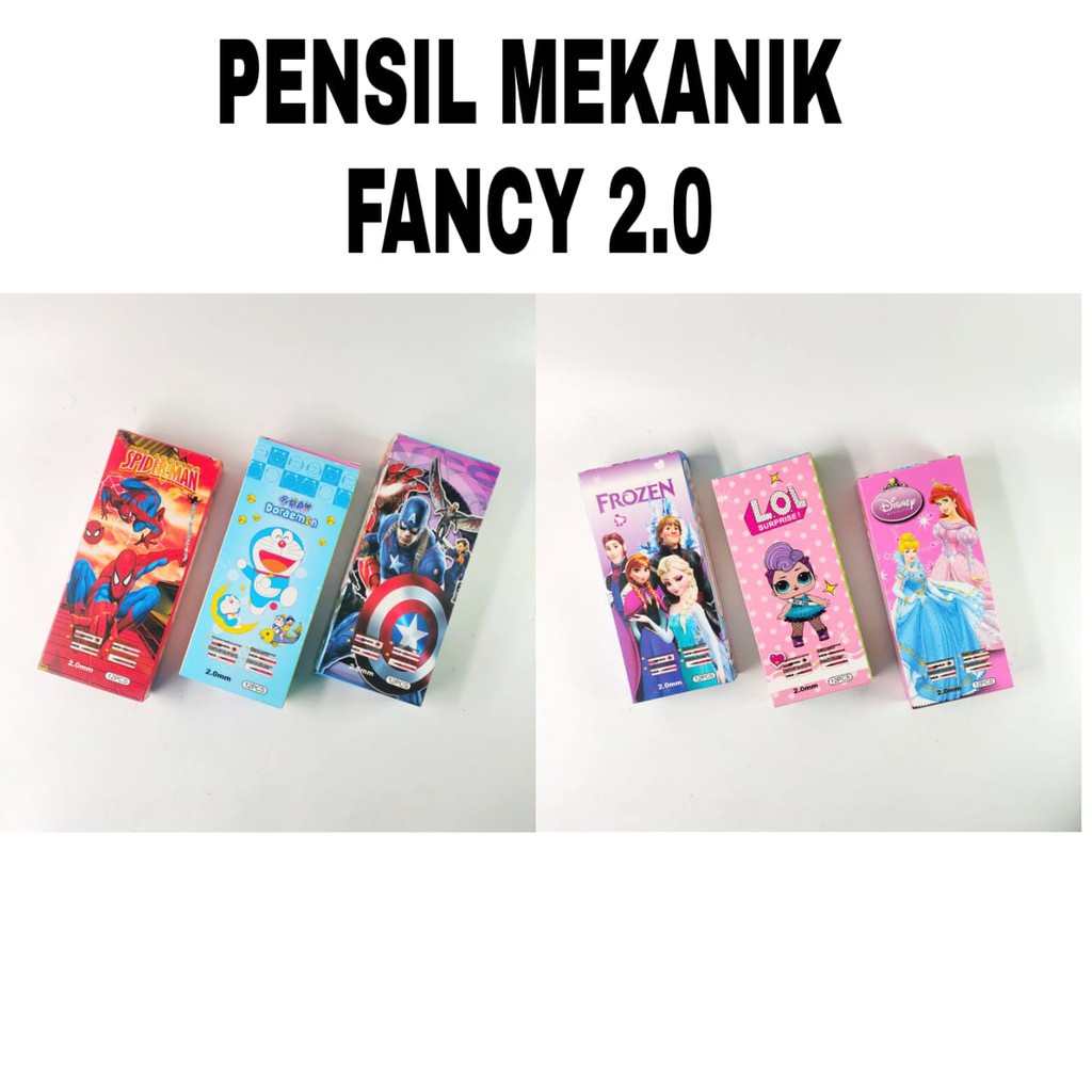 

PENSIL MEKANIK 2.0 MM / PENSIL CETEK Karakter Fancy