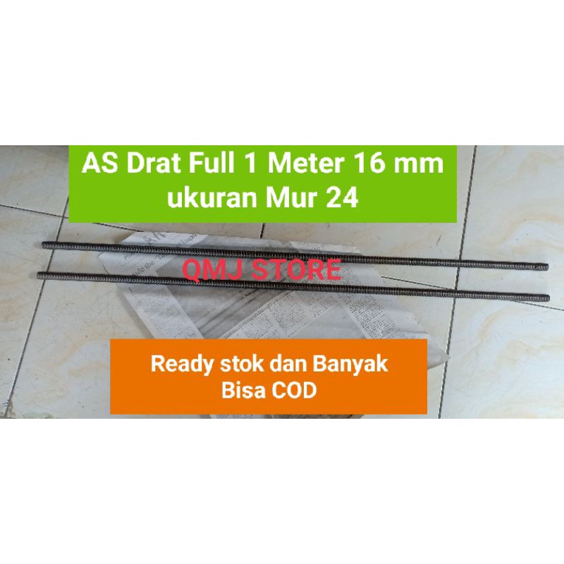 As Drat Full  M16 Ukuran Mur 5/8 /Kunci 24