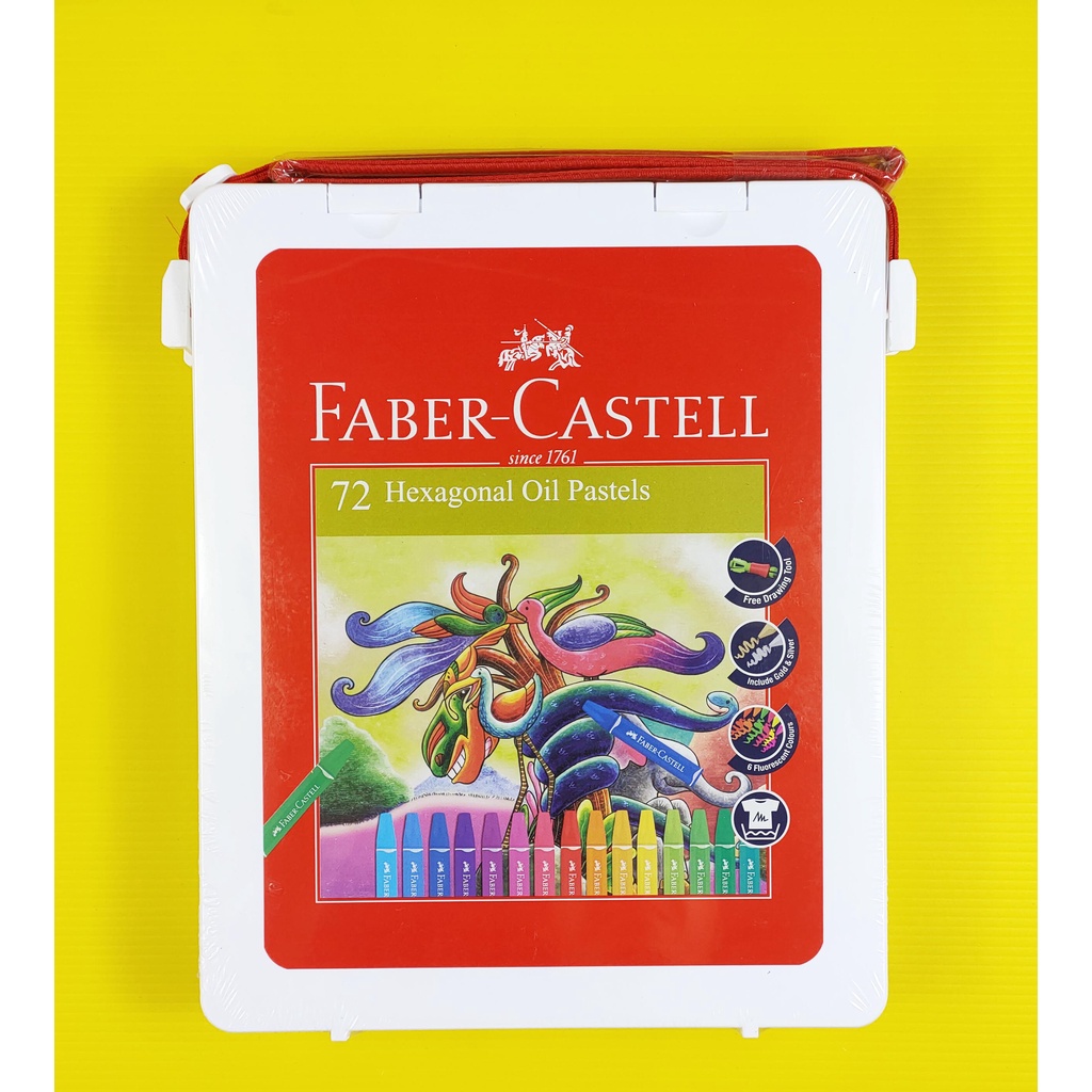 

CRAYON /HEXAGONAL OIL PASTEL FABER CASTELL ( BOX PUTIH SUSU ) 72 WARNA