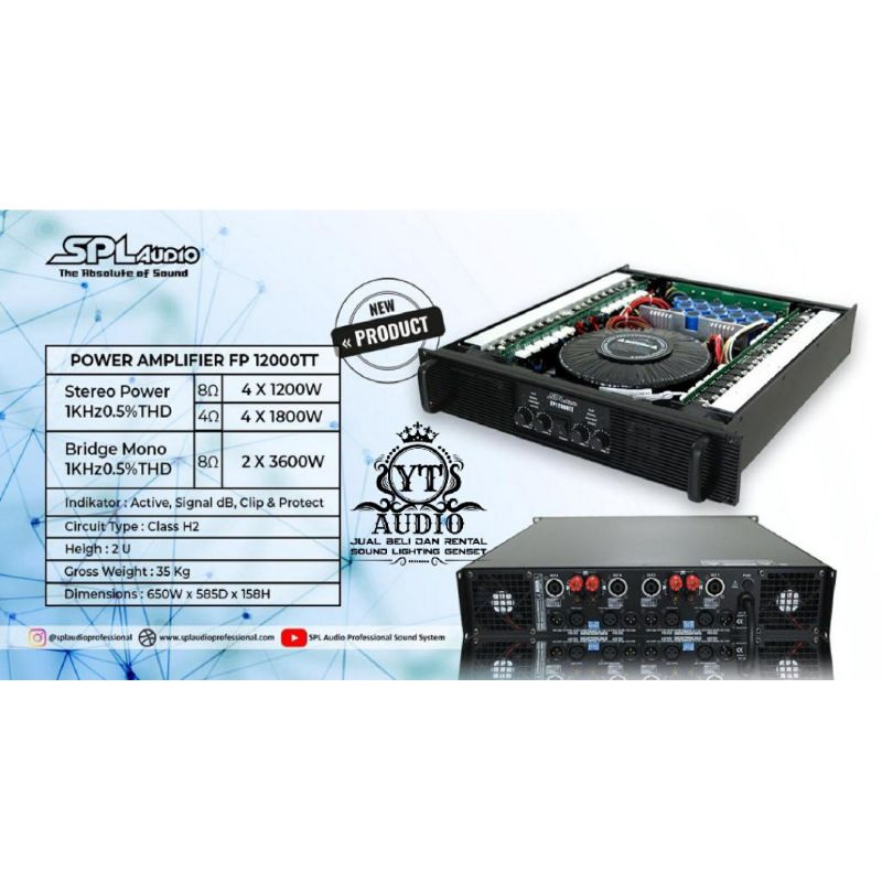 Power SPL AUDIO FP 12000TT 4X12000WATT CLASS H ORIGINAL promo