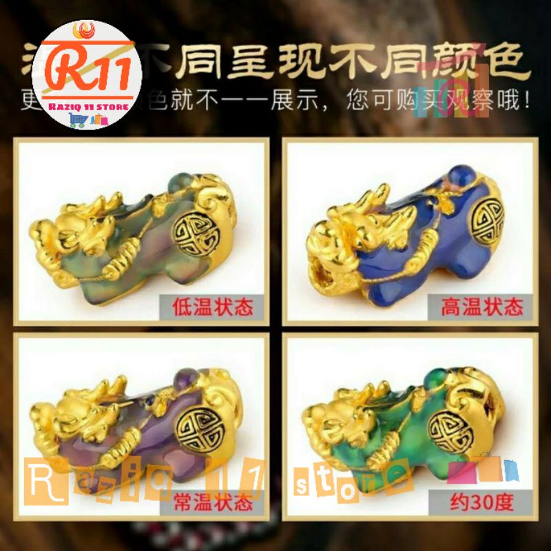 Gelang Pixiu Emas Thermo Berubah Warna