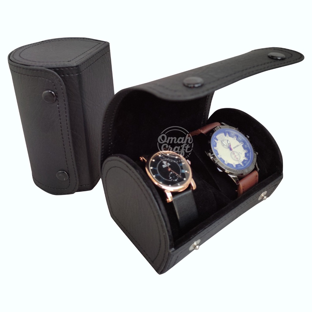 Traveller Watch Case organizer Couple / PROMO Tempat Jam Tangan isi 2