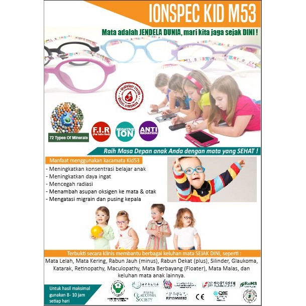 MGI KACAMATA MEDIS IONSPEC KID M53 "BIASAKAN BACA DESKRIPSI"