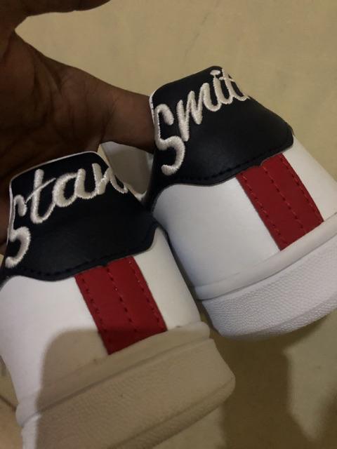 adidas stan smith script white navy