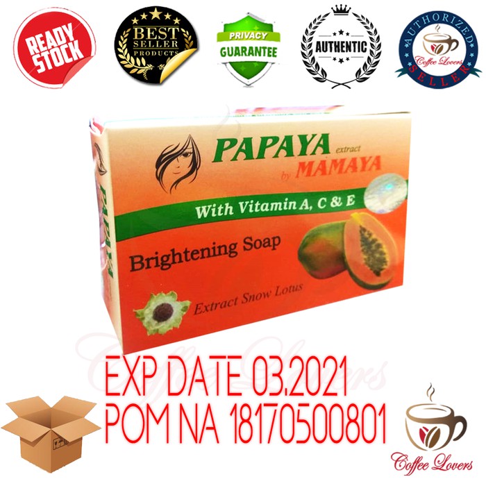 

SABUN PAPAYA BRIGHTENING SOAP 135Gr ORIGINAL BPOM By MAMAYA